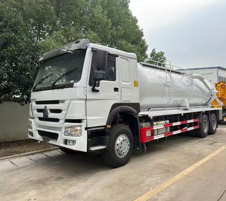 良い価格 HOWO 重荷 6輪 下水トラック 10CBM タンク 容量 赤色 左手運転 オンライン